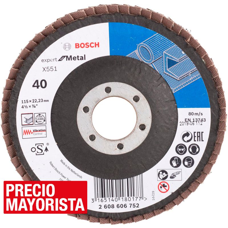 BOSCH - Disco flap metal 115 mm