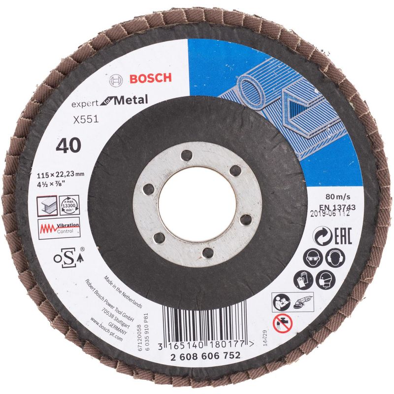 BOSCH - Disco flap metal 115 mm