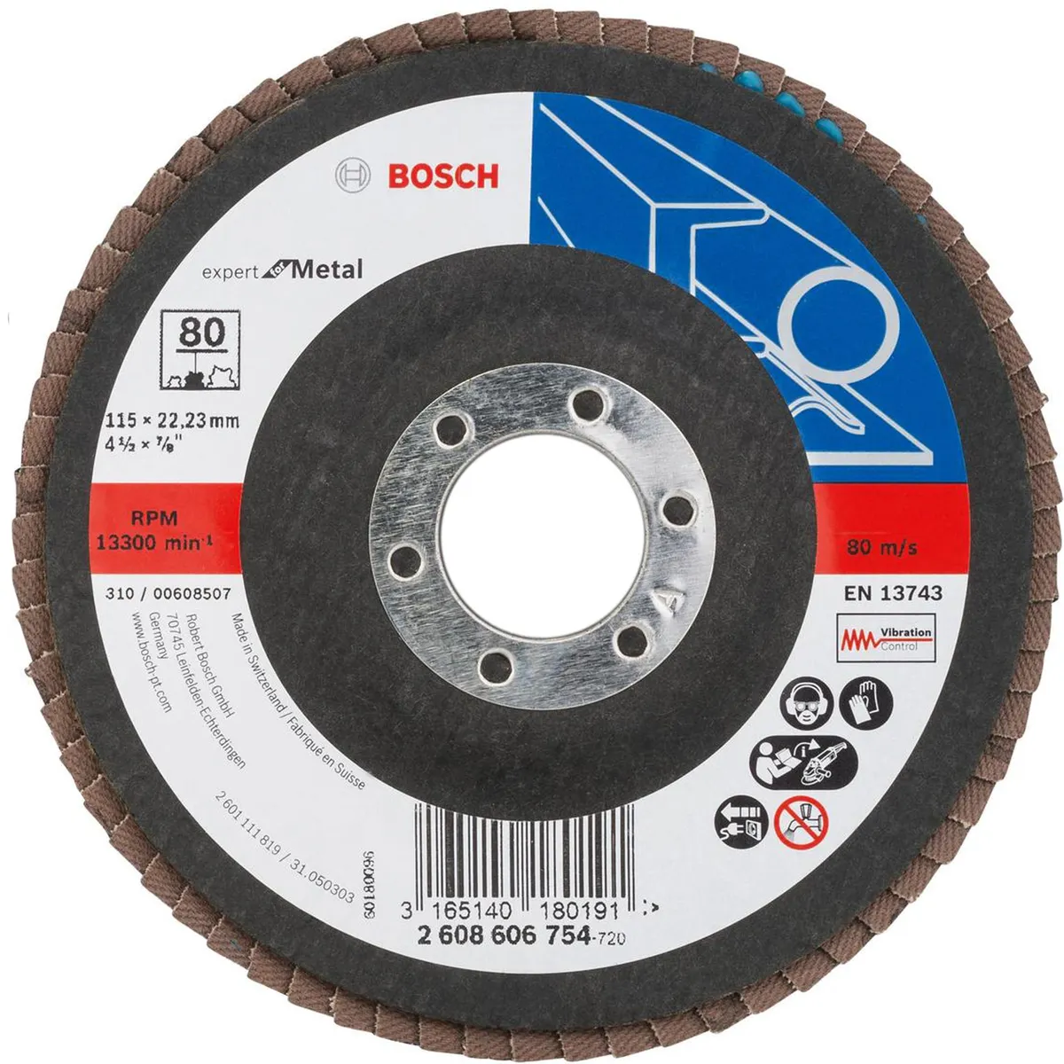 BOSCH - Disco flap metal 115 mm
