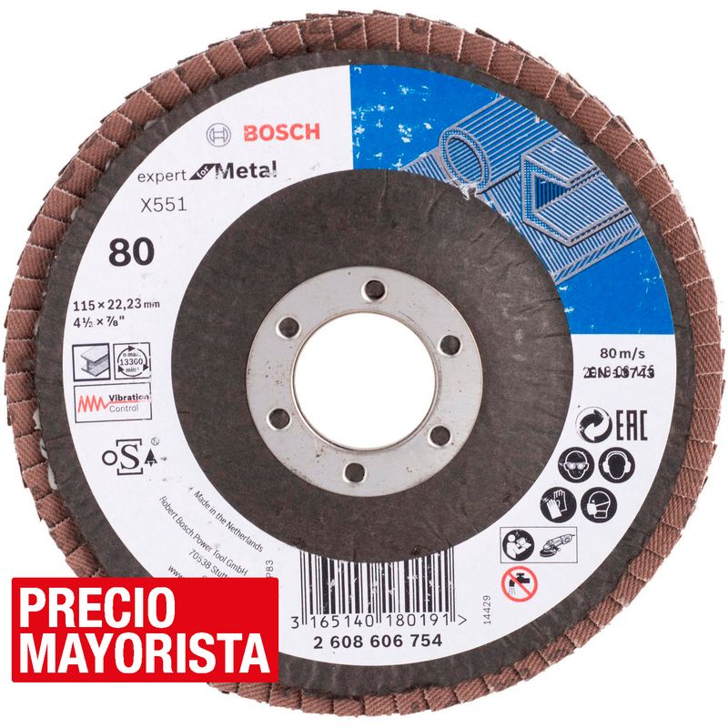 BOSCH - Disco flap metal 115 mm