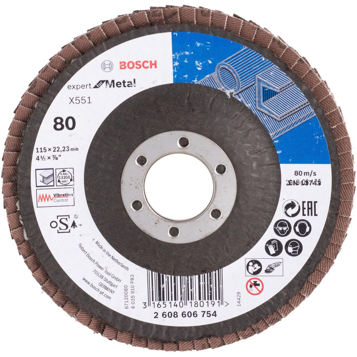 BOSCH - Disco flap metal 115 mm