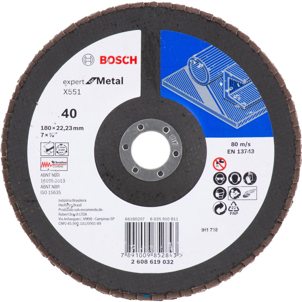 BOSCH - Disco flap metal 180 mm