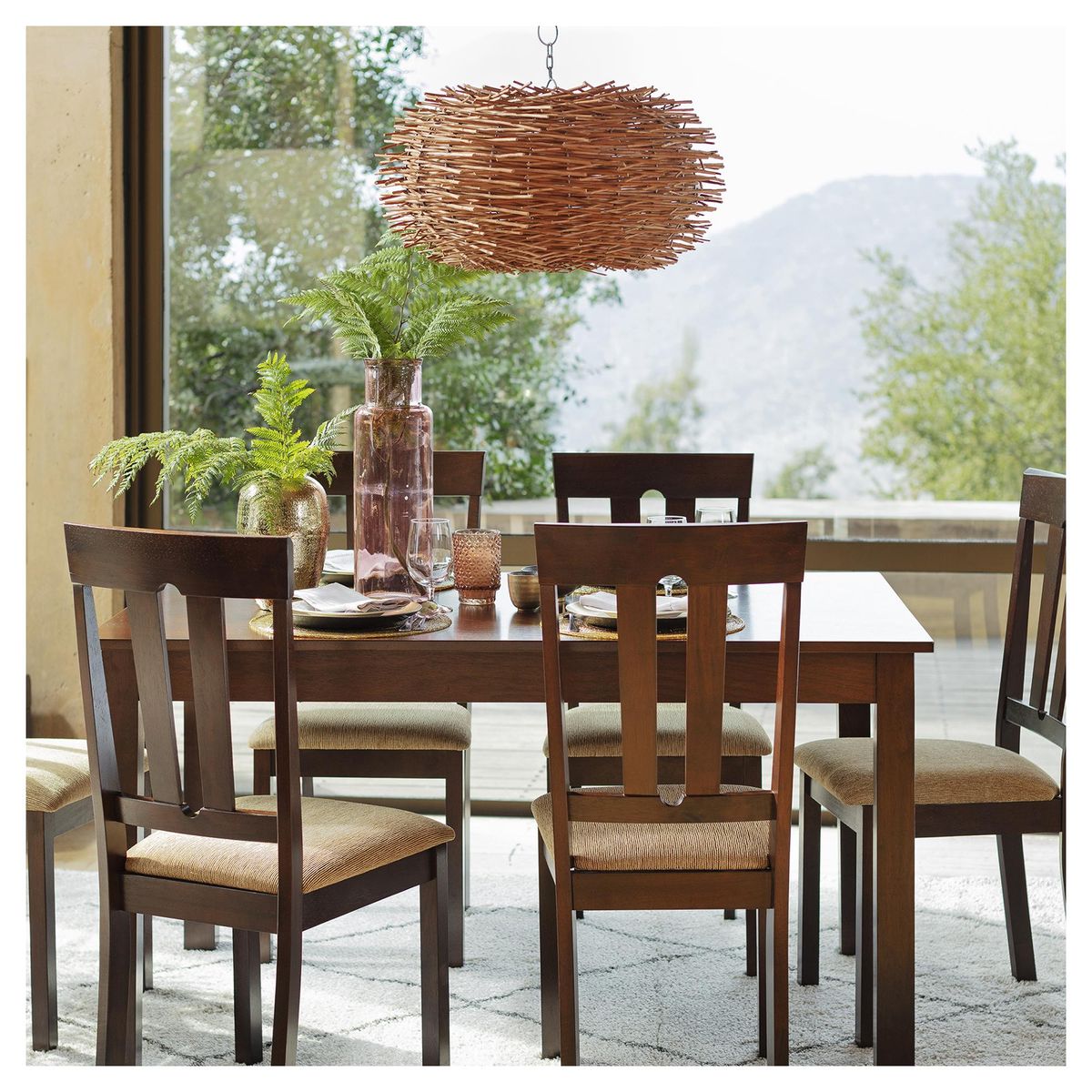 LA MIMBRESIA - Pantalla Erizo mimbre café 22x55 cm