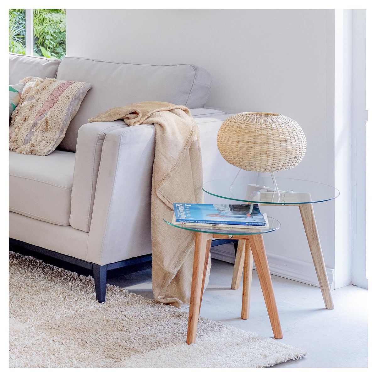 LA MIMBRESIA - Pantalla Arturito mimbre natural 30x28 cm