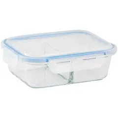 JUST HOME COLLECTION - Contenedor rectangular vidrio 1,05 litros transparente