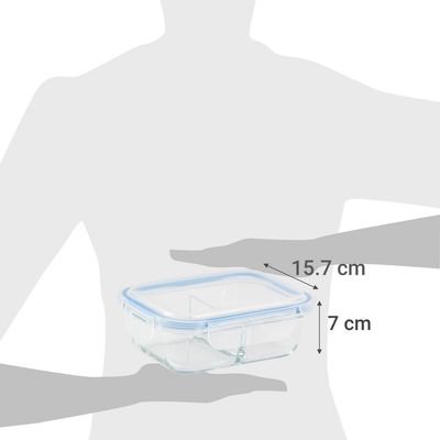 Imagen 2 del producto Contenedor de Alimentos Rectangular Vidrio 1050 ml