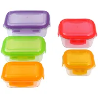 Set de 5 Contenedores de Alimentos Vidrio 1.05 l