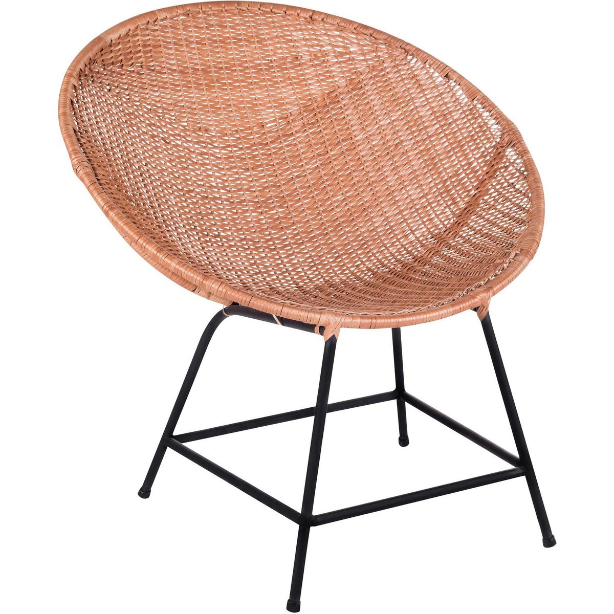 LA MIMBRESIA - Silla para Terraza Fibra Natural Huevito Natural 75x68x68 cm