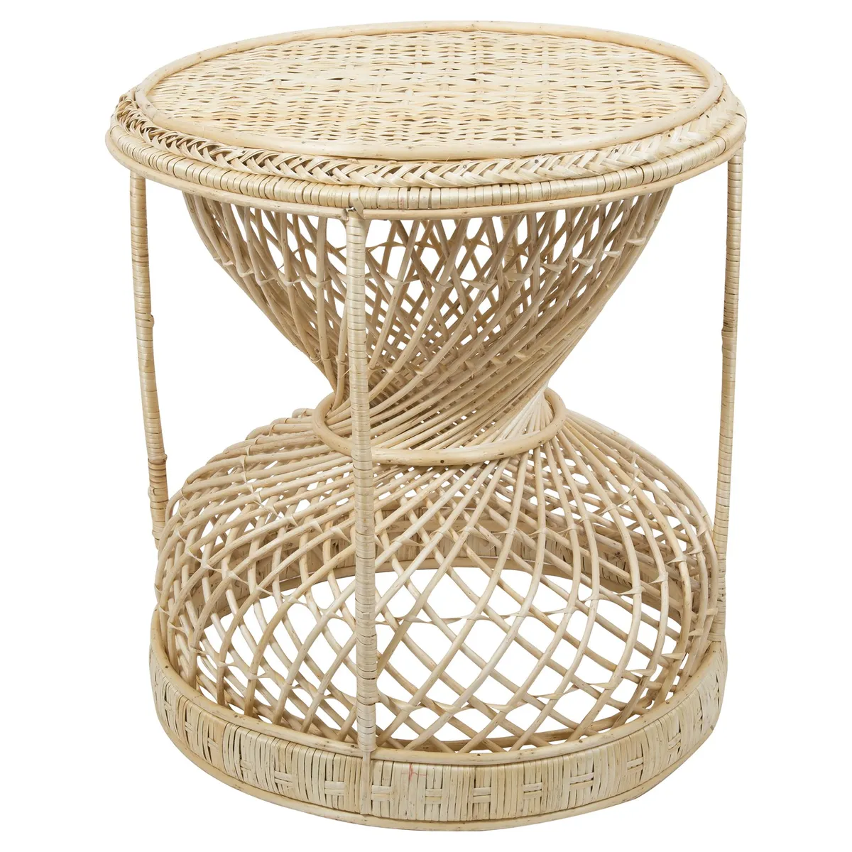 LA MIMBRESIA - Mesa Redonda Mimbre 45x50x45 cm Natural