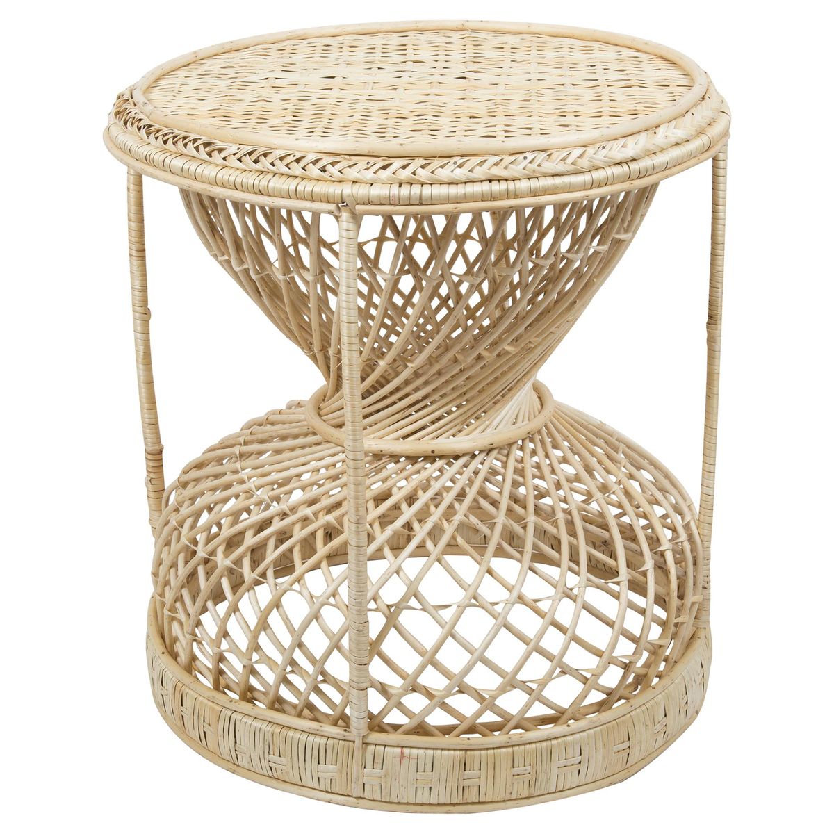 LA MIMBRESIA - Mesa Redonda Mimbre 45x50x45 cm Natural
