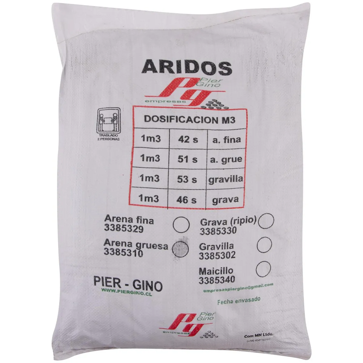 GENERICO - arena gruesa 25 kilos