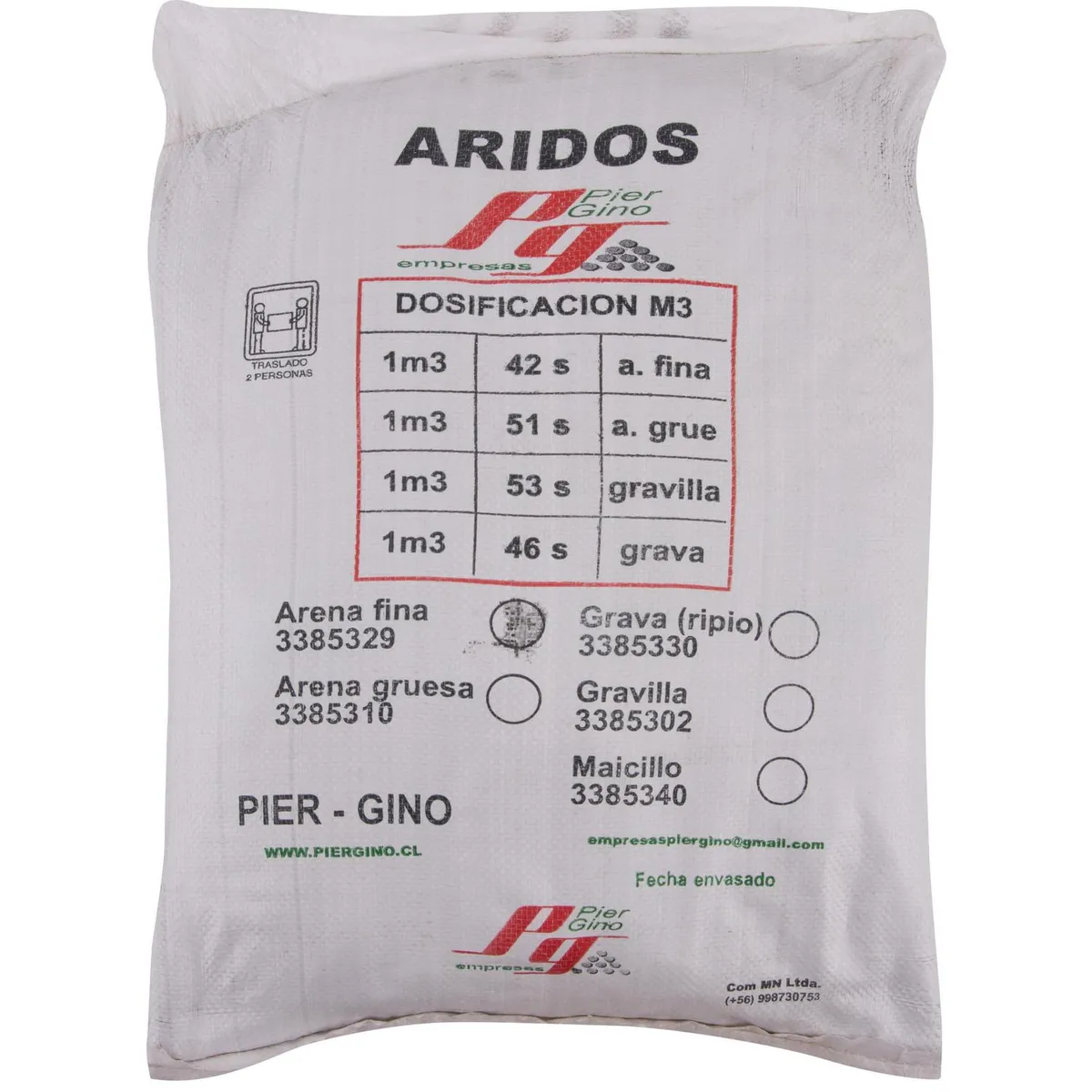 GENERICO - Arena Fina 25 kg Saco