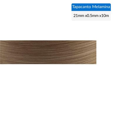Tapacanto melamina Caramel encolado 21x0,5 mm 10 m