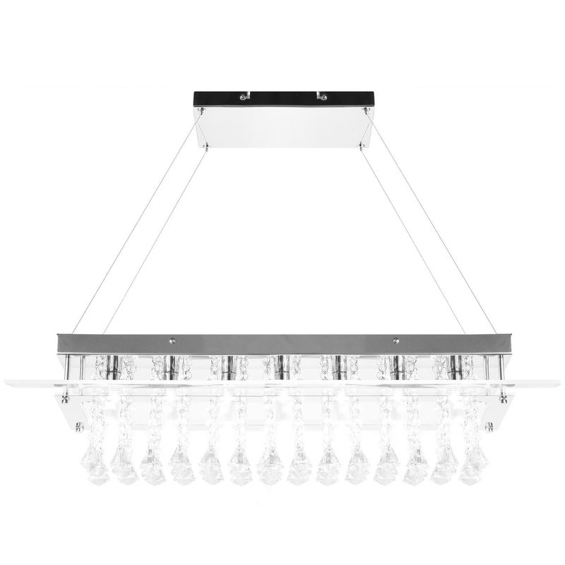 JUST HOME COLLECTION - Lámpara de colgar Metal y Vidrio Allard Blanca