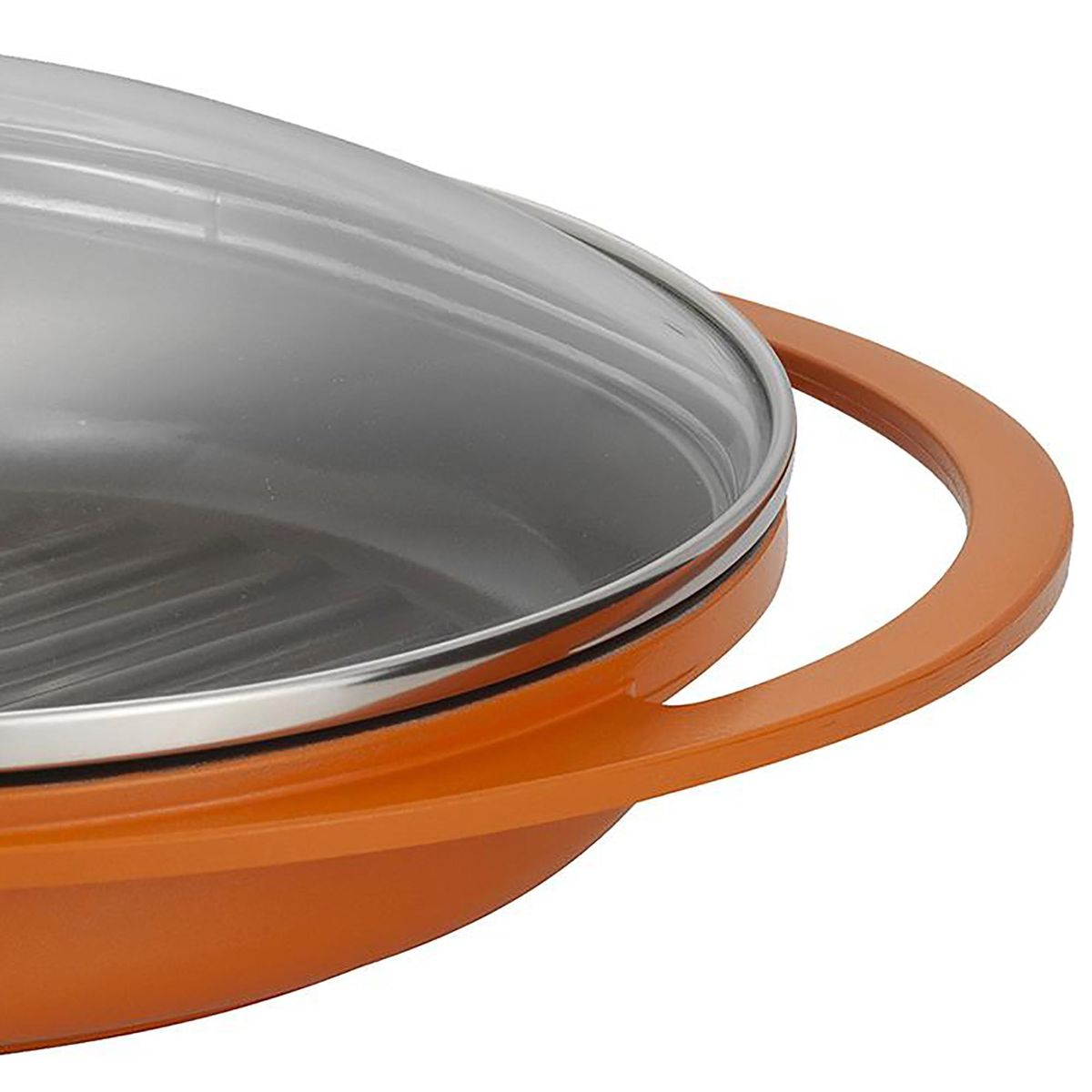 ROICHEN - Grill 26 cm Aluminio Naranjo