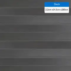 NEWTECH - Deck Wpc 22 mm UH05-MG Gris 14.5x280 cm 0.406 m2