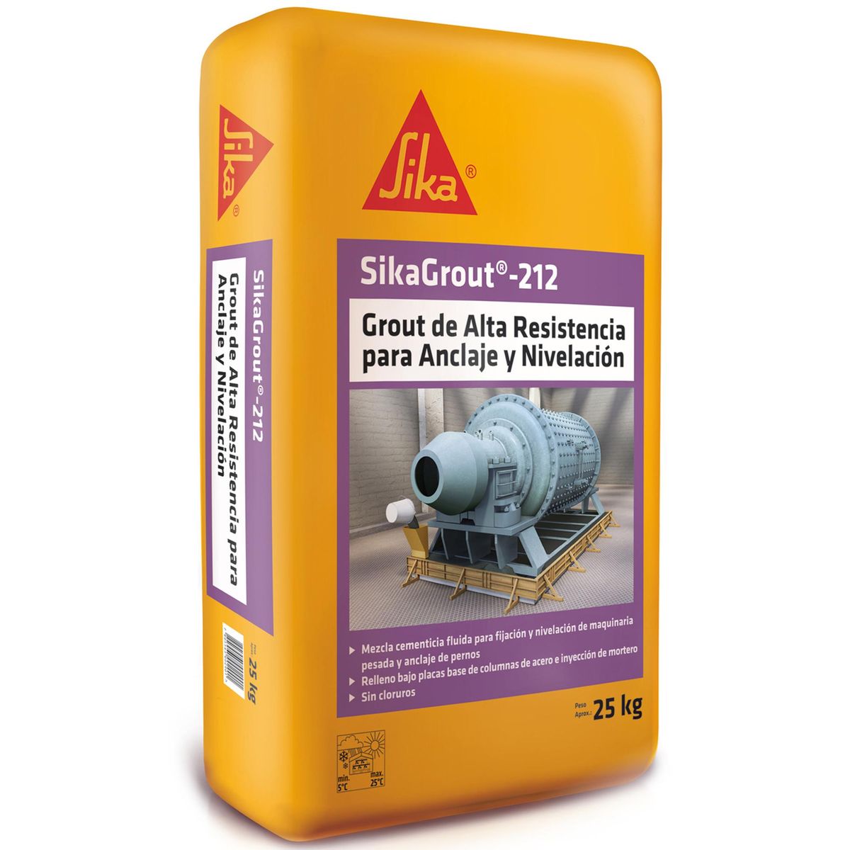 SIKA - Sikagrout de Alta Resistencia para Anclaje y Nivelación Saco 25 Kg