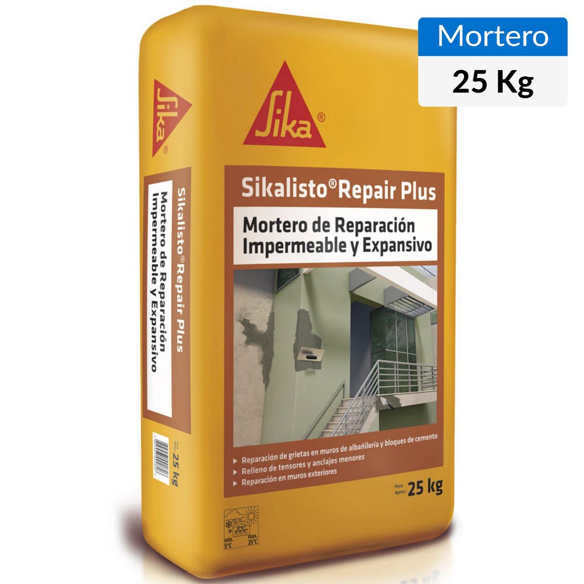 SIKA - Mortero Reparación Impermeable y Expansivo Sikalisto Saco 25 Kg