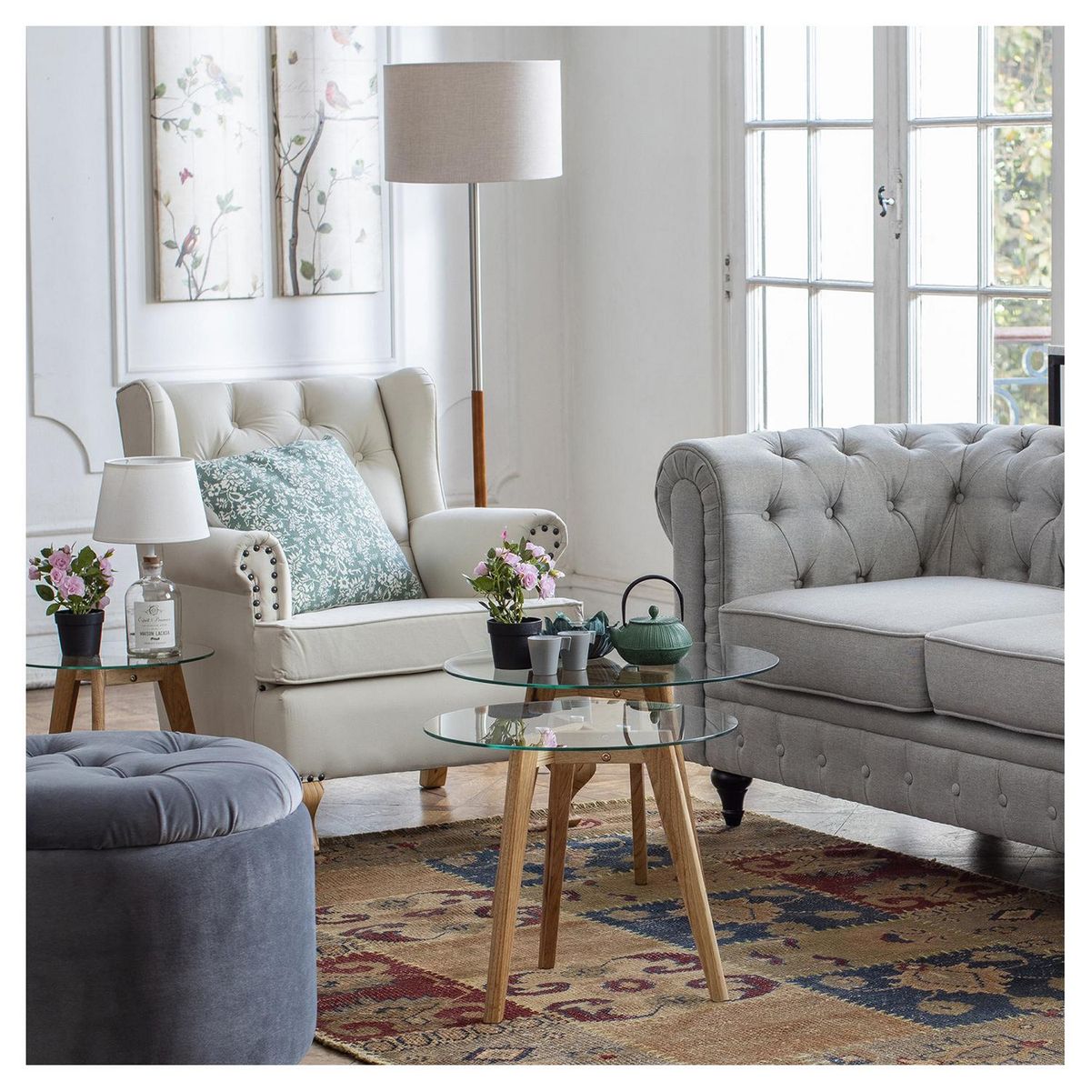 NUEVALINEA - Sitial Tachas 92x82x76 cm