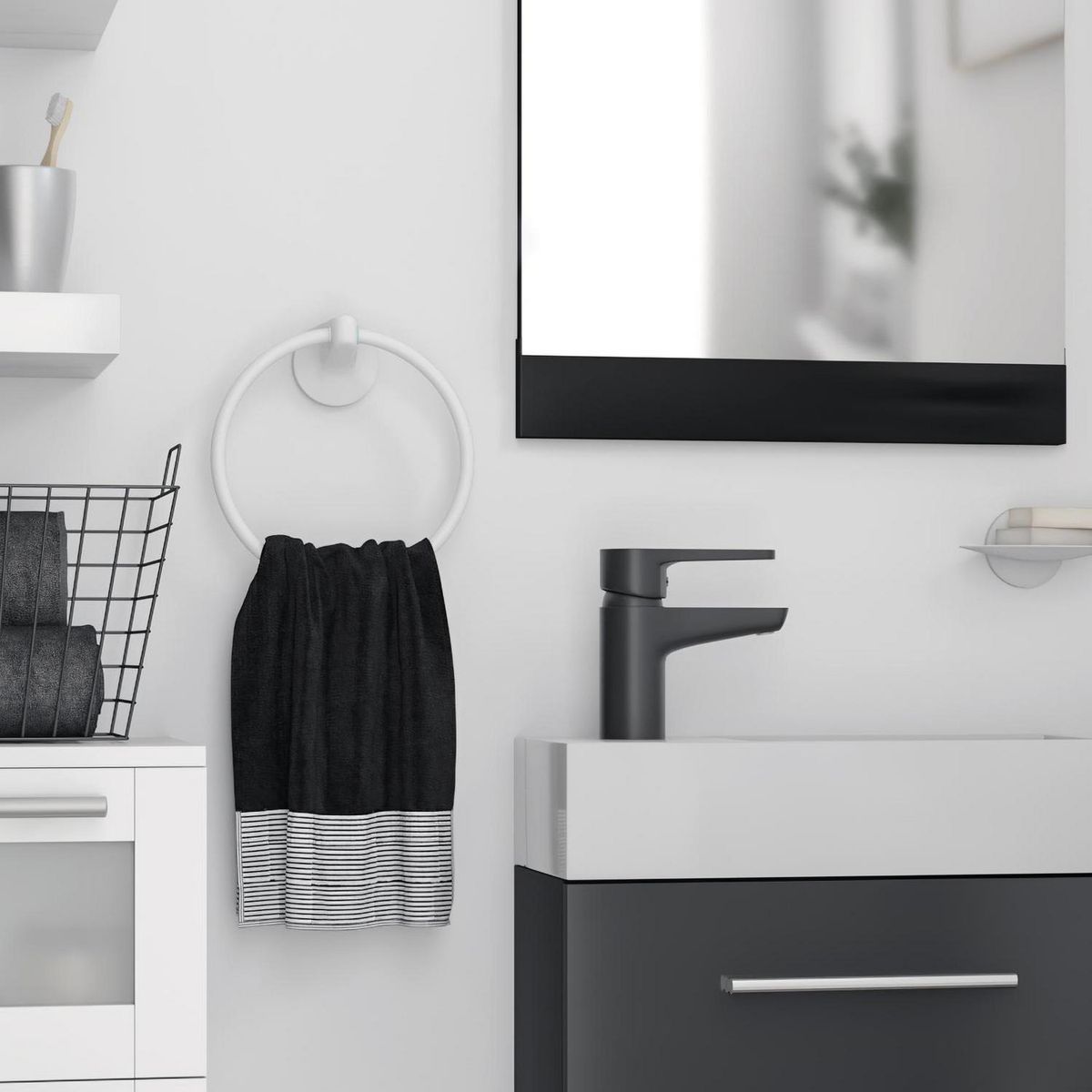 SENSI DACQUA - Toallero tipo argolla cromado