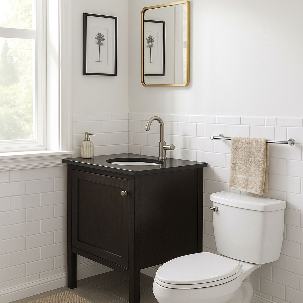 SENSI DACQUA - Toallero barra cromado 46 cm