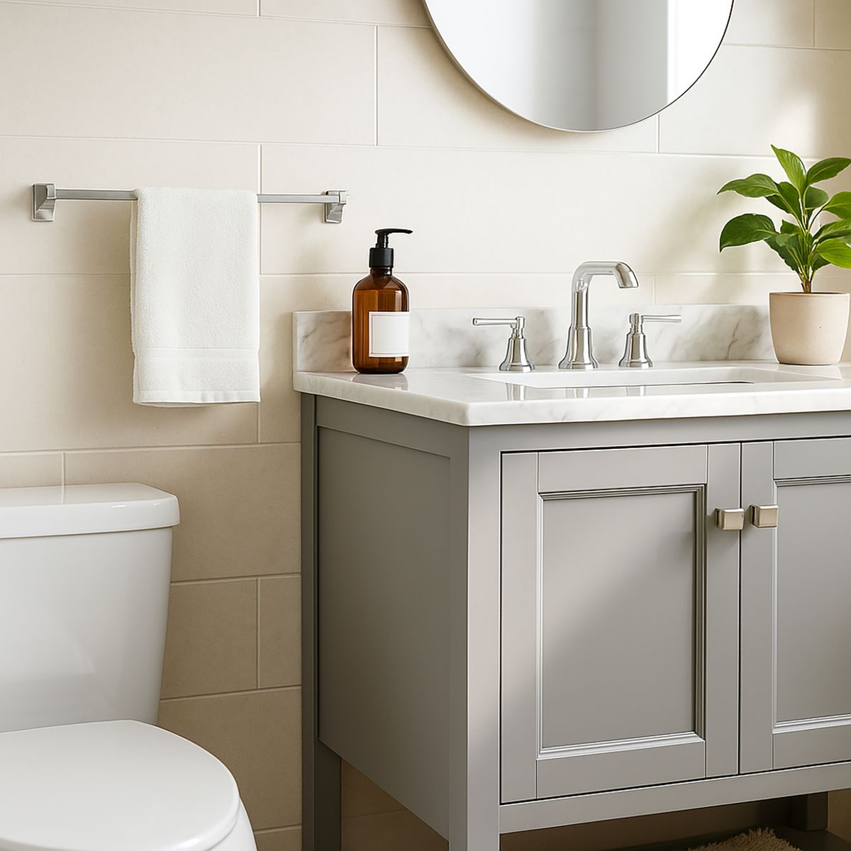 SENSI DACQUA - Toallero barra cromado 46 cm