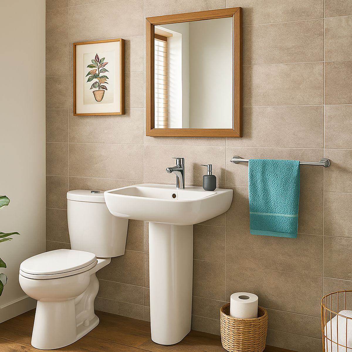 SENSI DACQUA - Toallero barra cromado 60 cm