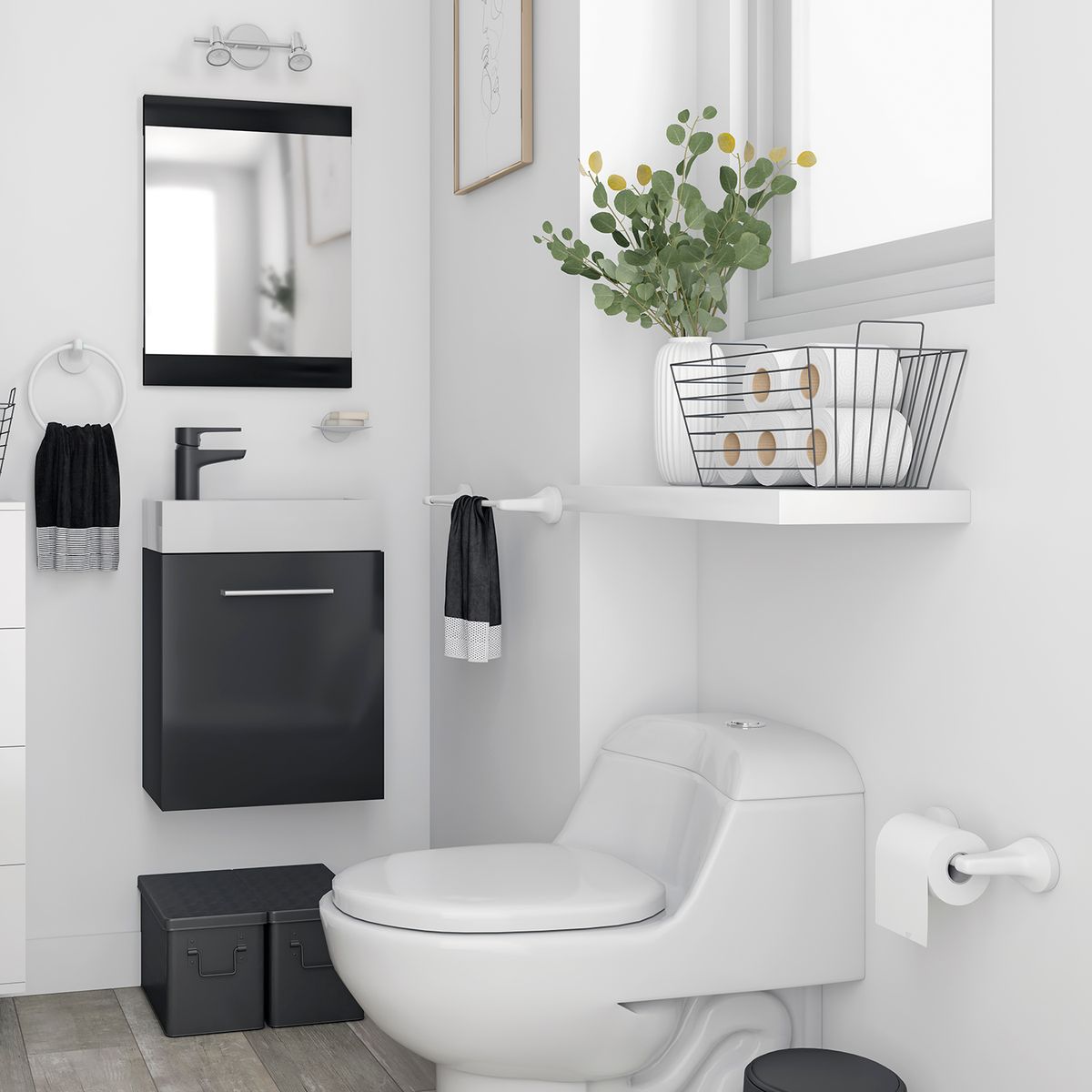 SENSI DACQUA - Toallero barra cromado 46 cm