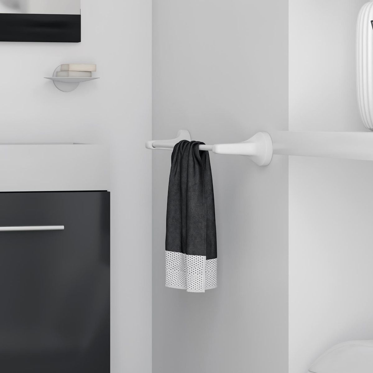 SENSI DACQUA - Toallero barra cromado 60 cm