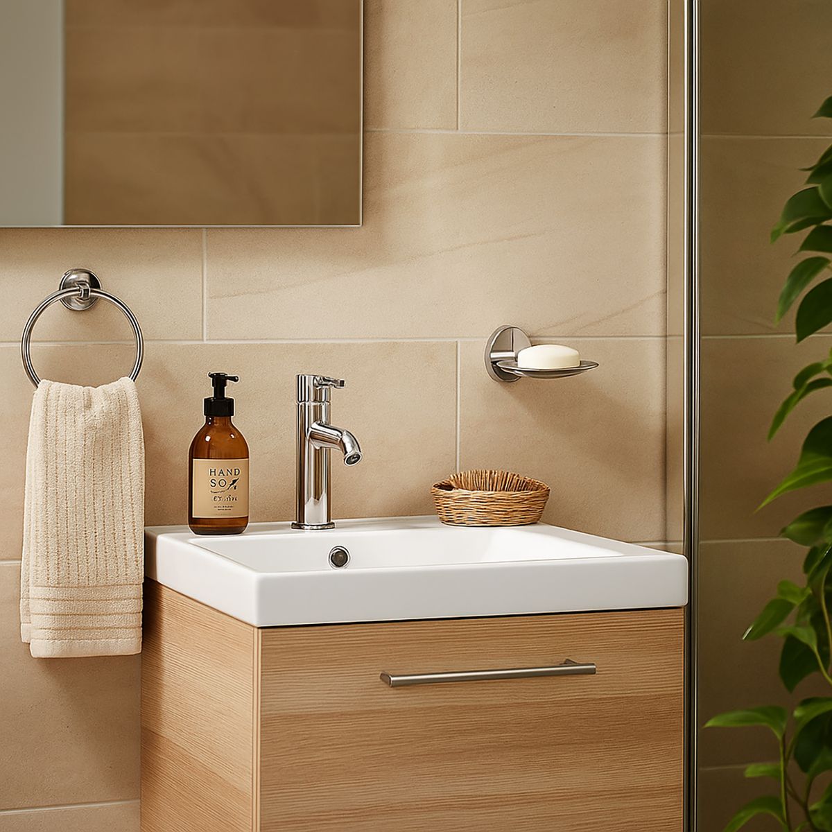 SENSI DACQUA - Portajabón cromado. Cromado