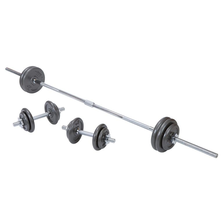 LIVEUP Maleta Set mancuernas 50 kg acero