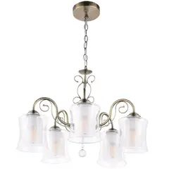 JUST HOME COLLECTION - Lámpara de colgar Vidrio y Metal Vila Café