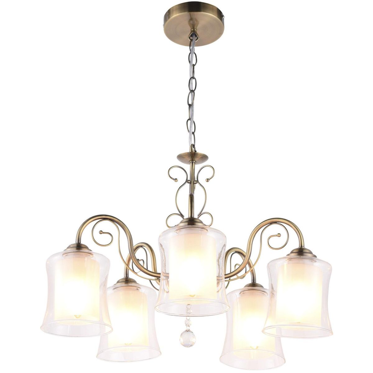 JUST HOME COLLECTION - Lámpara Colgante Vila Acero Café