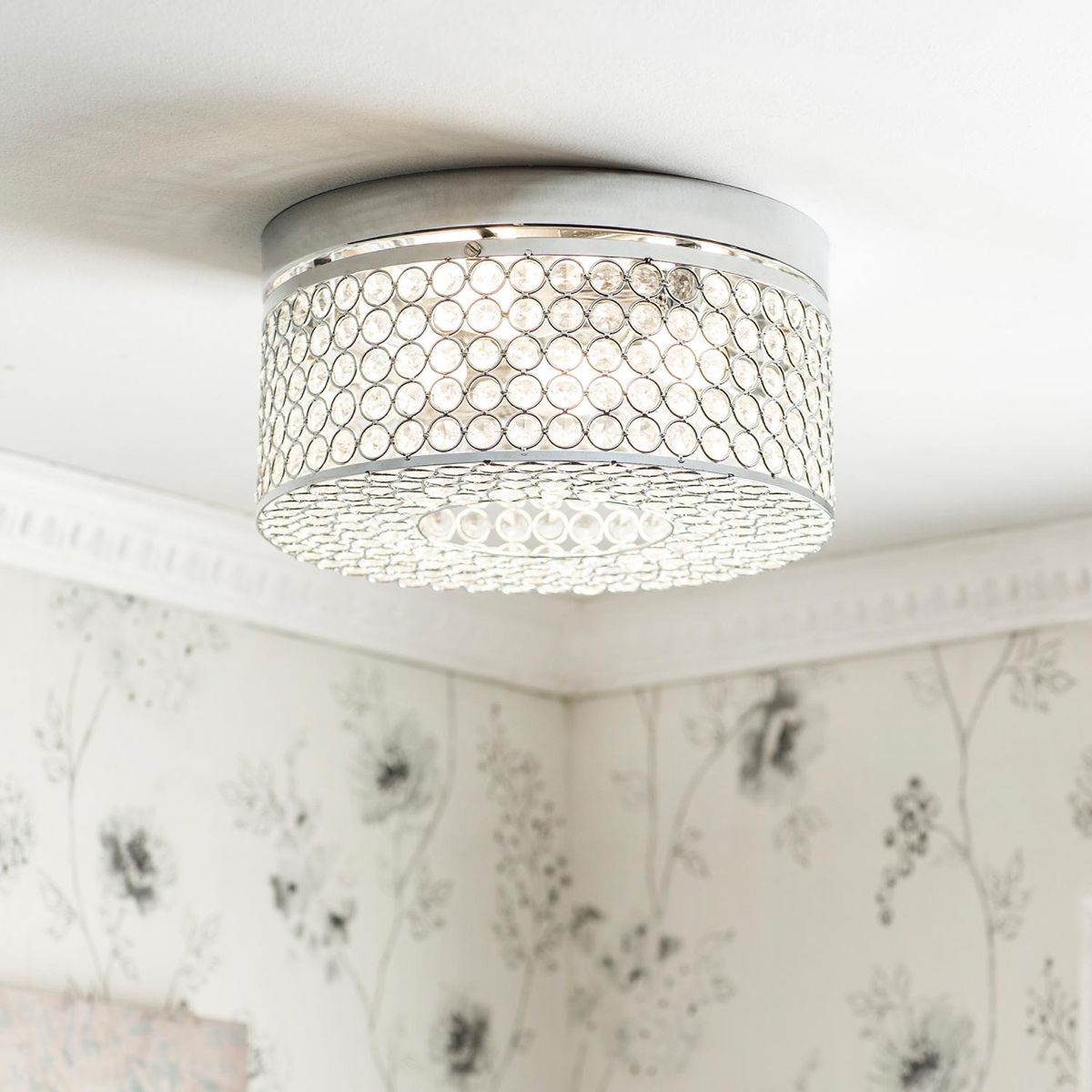 JUST HOME COLLECTION - Lámpara Techo Faro 4 Luces Vidrio