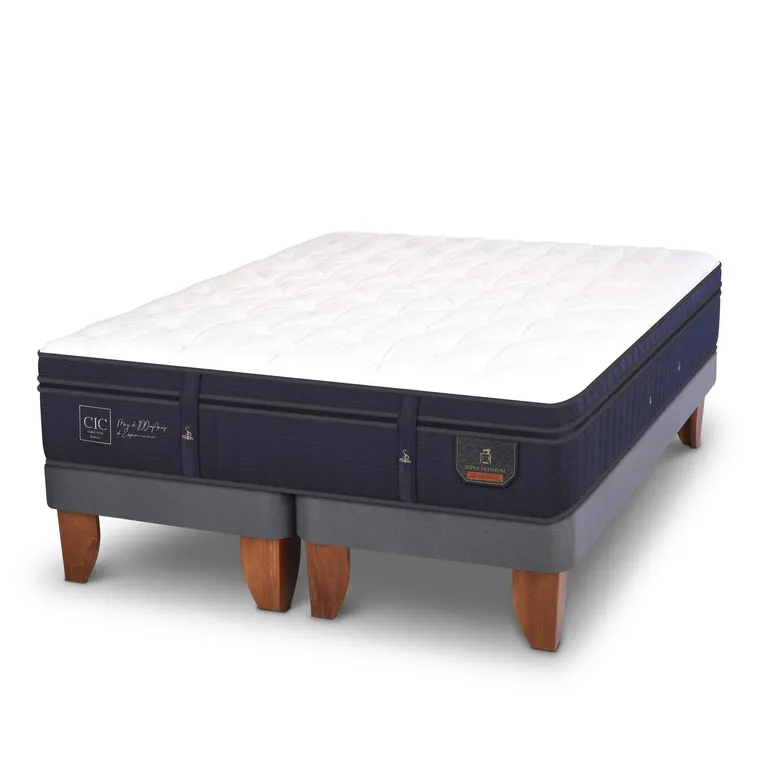 CIC Cama King Europea Super Premium Gris