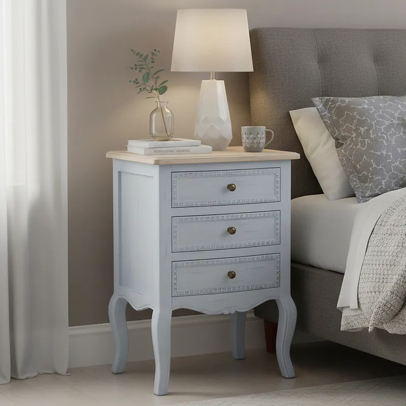 JUST HOME COLLECTION - Velador 3 Cajón(es) Cindy 40x69x35 cm