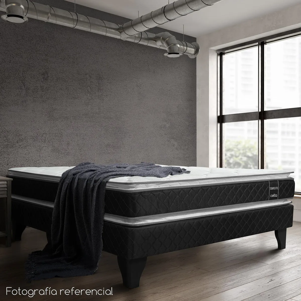 CELTA - Box Ibérico Terapéutico Iberico 1.5 plazas Gris claro