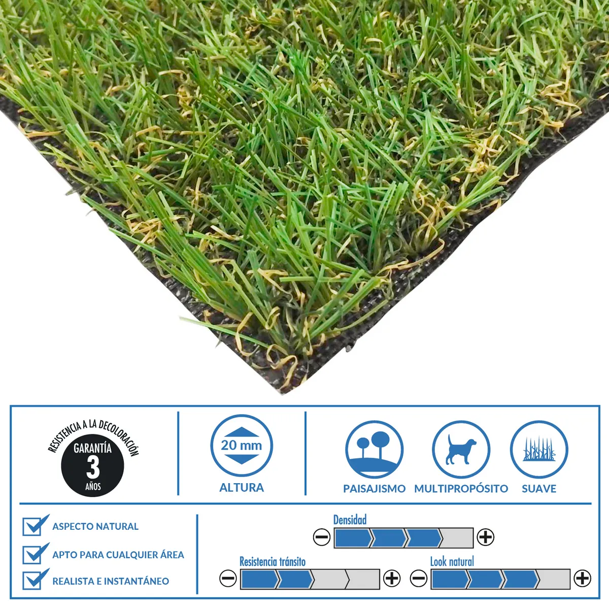 JUST HOME COLLECTION - Pasto Sintético 20 mm 1x4 m