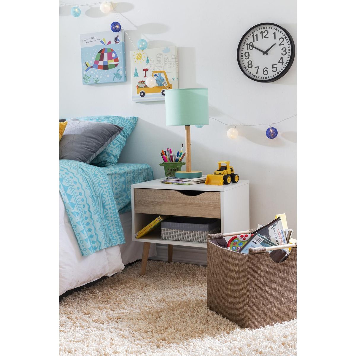 RONDA - Reloj redondo 30x30x4 cm negro