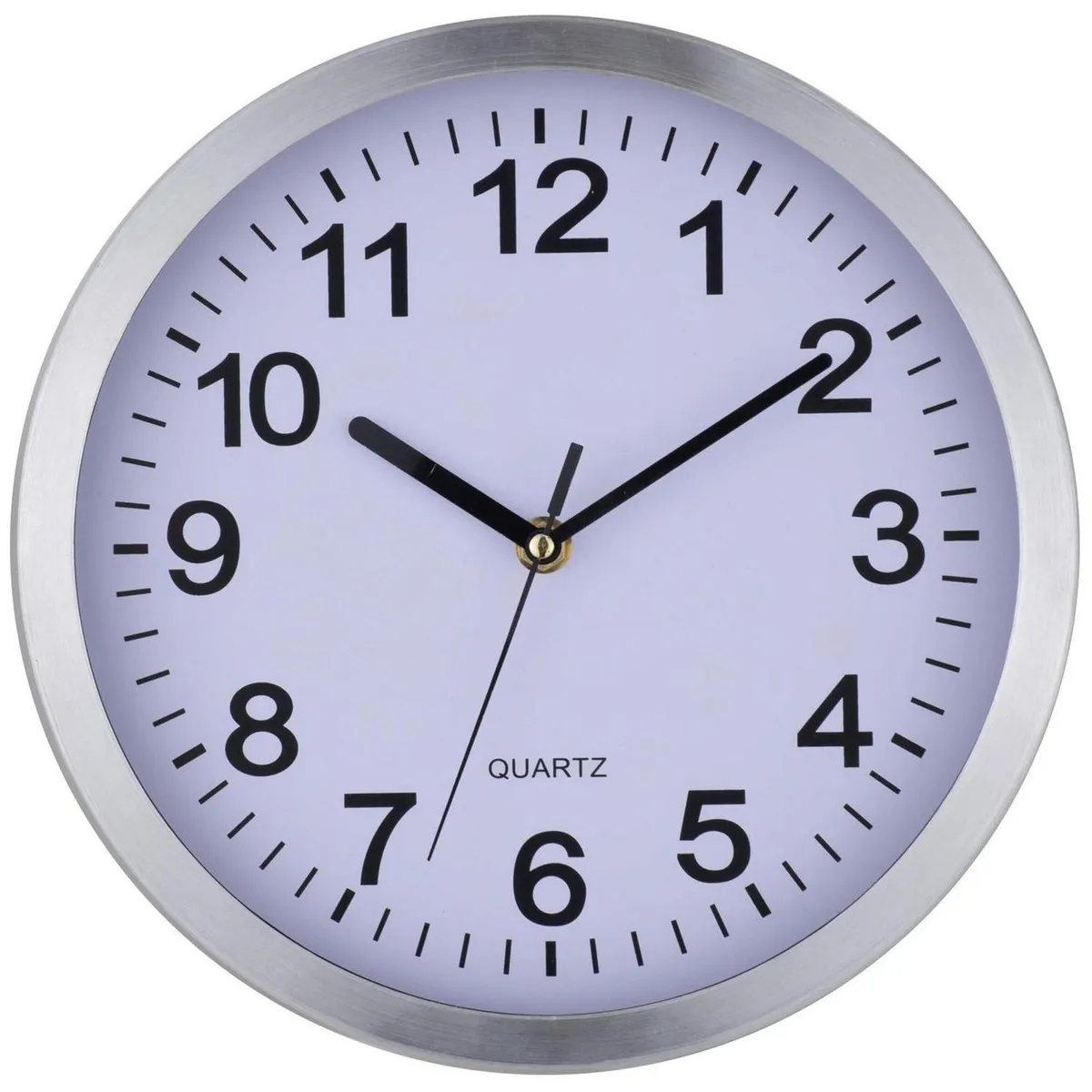 RONDA - Reloj mural 25 cm plateado