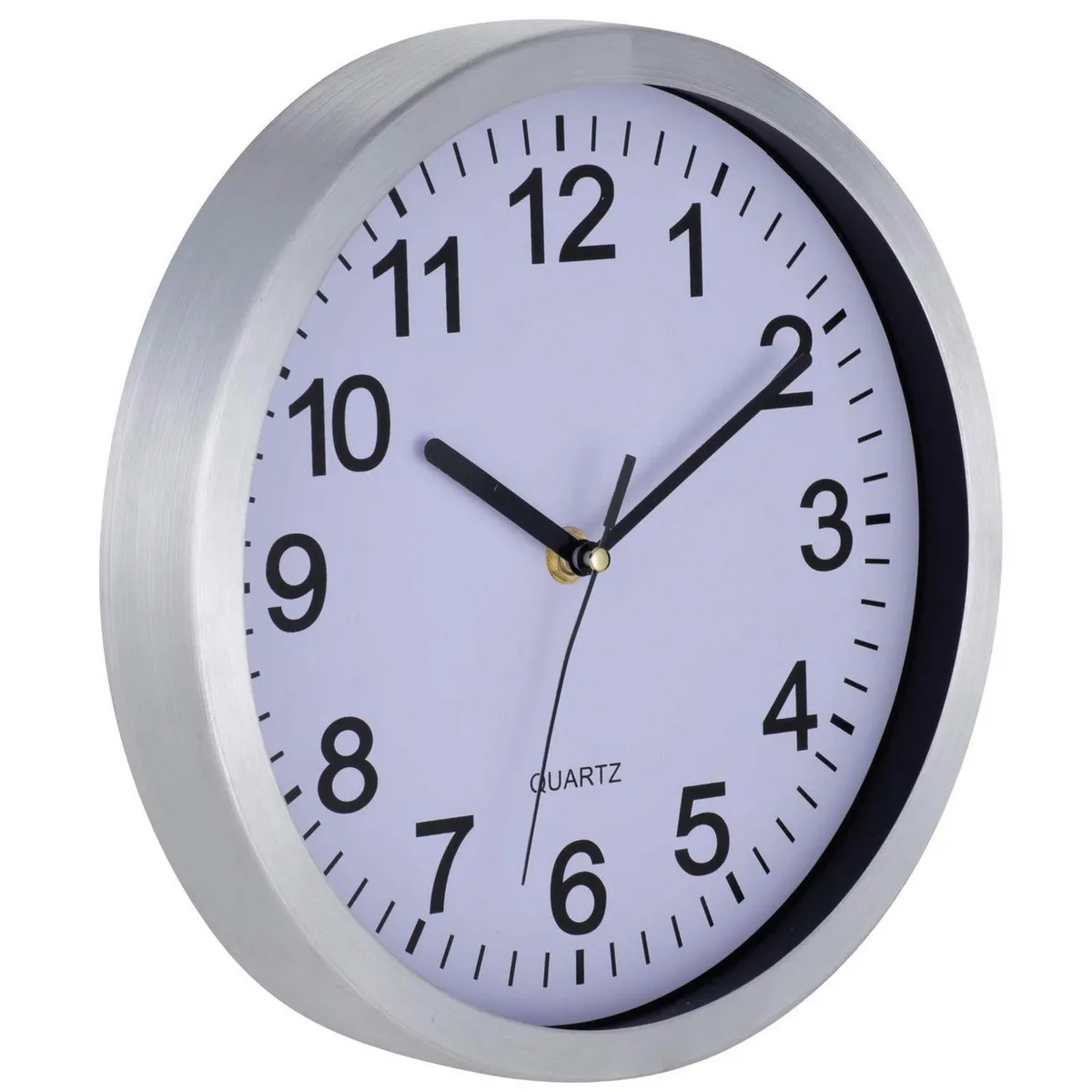 RONDA - Reloj mural 25 cm plateado