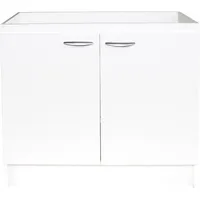 Mueble lavaplato melamina 100 cm blanco