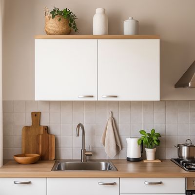 Imagen 2 del producto Mueble mural 80 cm 2 puertas melamina blanco