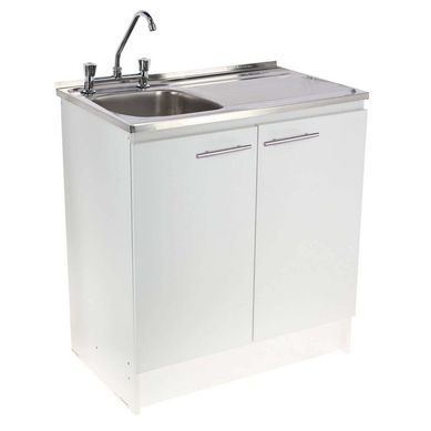 Kit mueble lavaplatos 80 cm derecho con rebalse