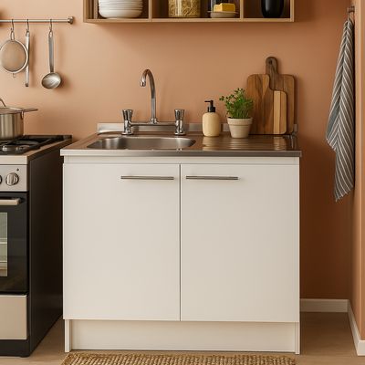 Imagen 2 del producto Kit mueble lavaplatos 80 cm derecho con rebalse