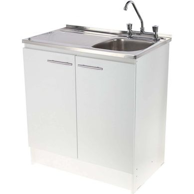 Kit mueble lavaplatos 80 cm izquierdo con rebalse