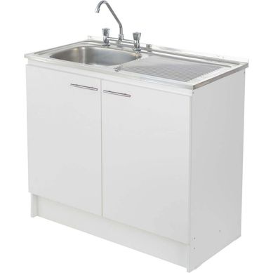 kit mueble lavaplatos 100 cm derecho con rebalse
