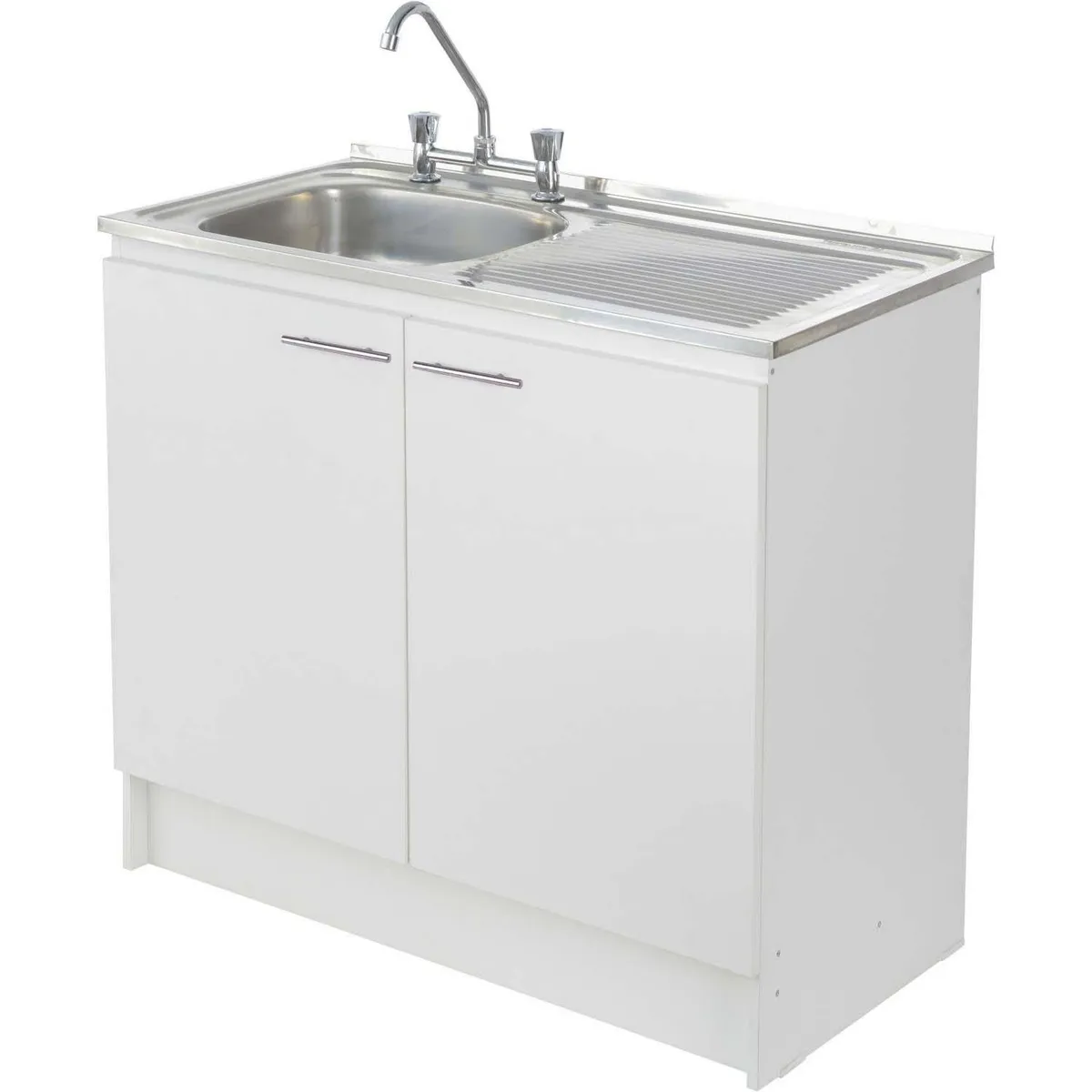 KHOR - kit mueble lavaplatos 100 cm derecho con rebalse