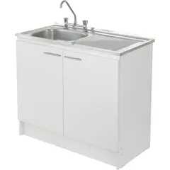 KHOR - Kit mueble lavaplatos 100 cm derecho con rebalse
