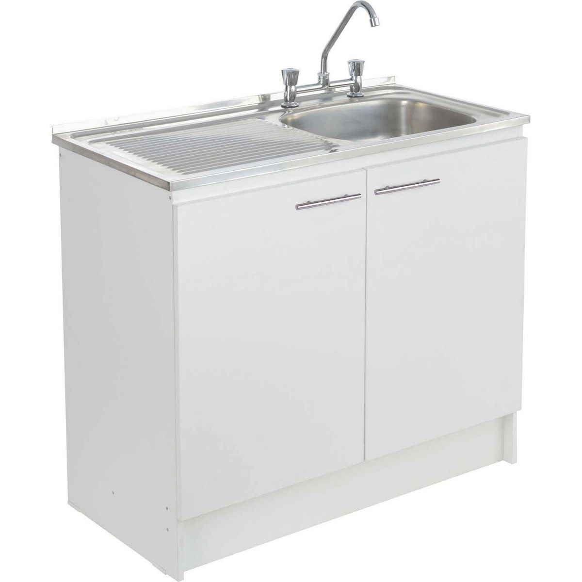 KHOR - kit mueble lavaplatos 100 cm izquierdo con rebalse